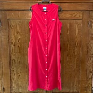 Columbia PFG Red Sleeveless Maxi Dress